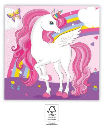 Unicorn Serviete, 20-paket, 33x33 cm, FSC fotografija izdelka