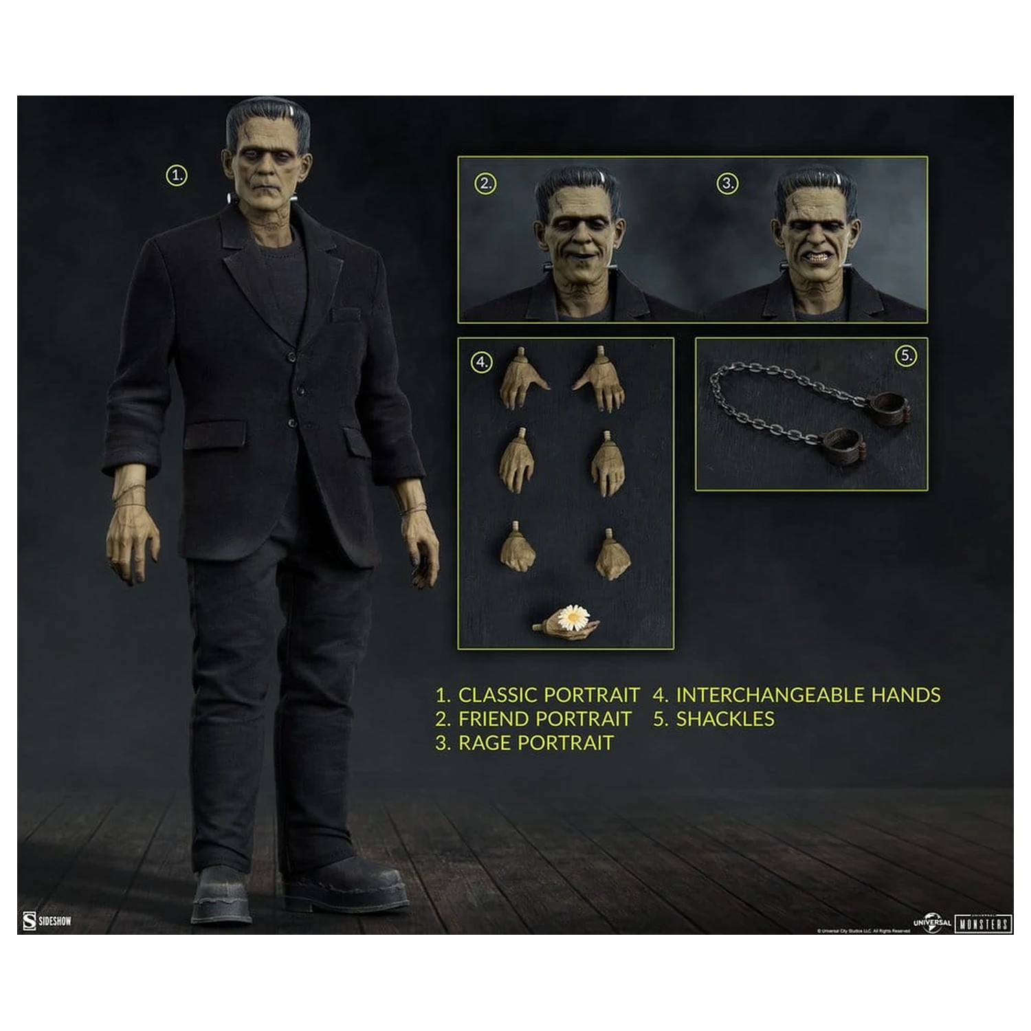 Universal Monsters Akcijska figura 1/6 Frankenstein (Deluxe Edition) 33 cm fotografija izdelka
