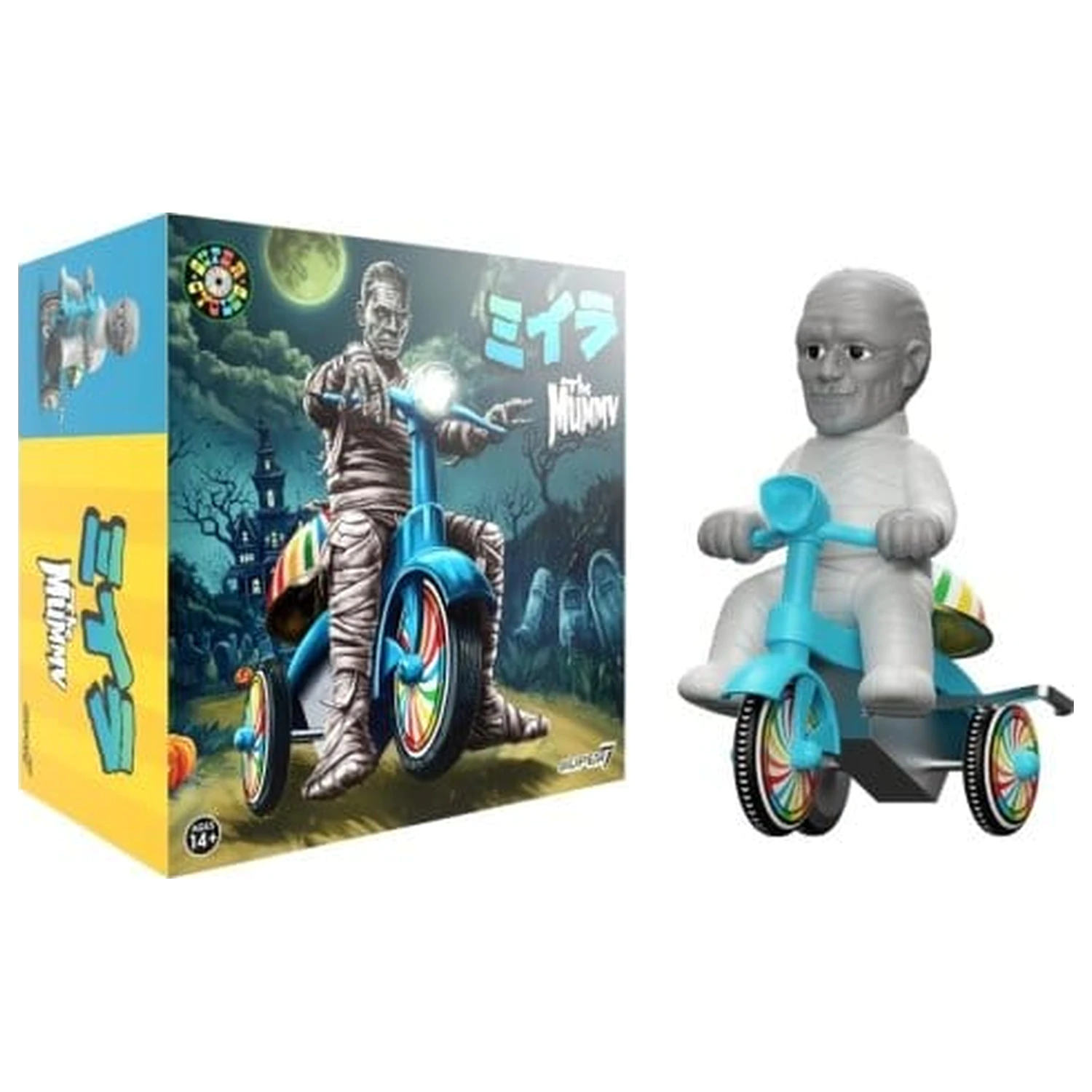 Universal Monsters Super Cycles Vozilo The Mummy (svetlo siva z modrim Trike-om) fotografija izdelka