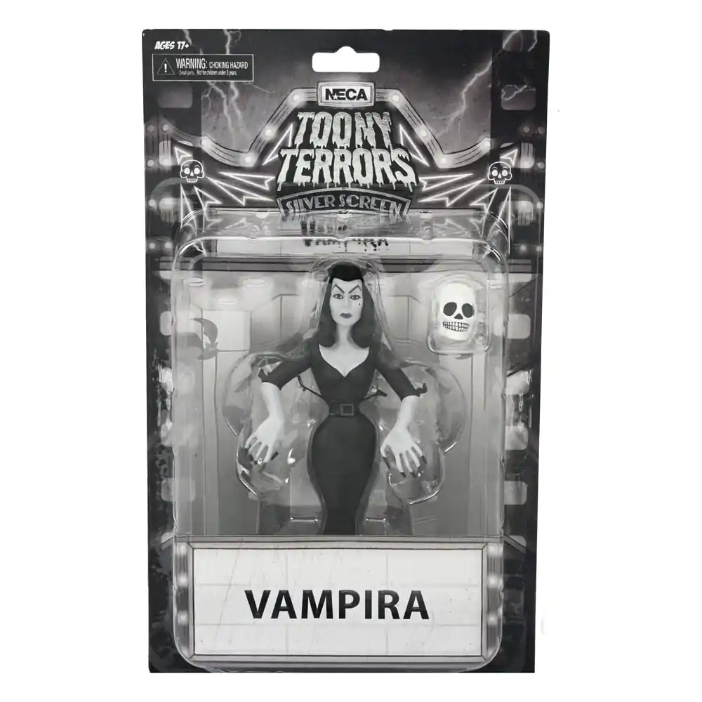 Vampira Toony Terrors akcijska figura Vampira Silver Screen Edition 15 cm fotografija izdelka