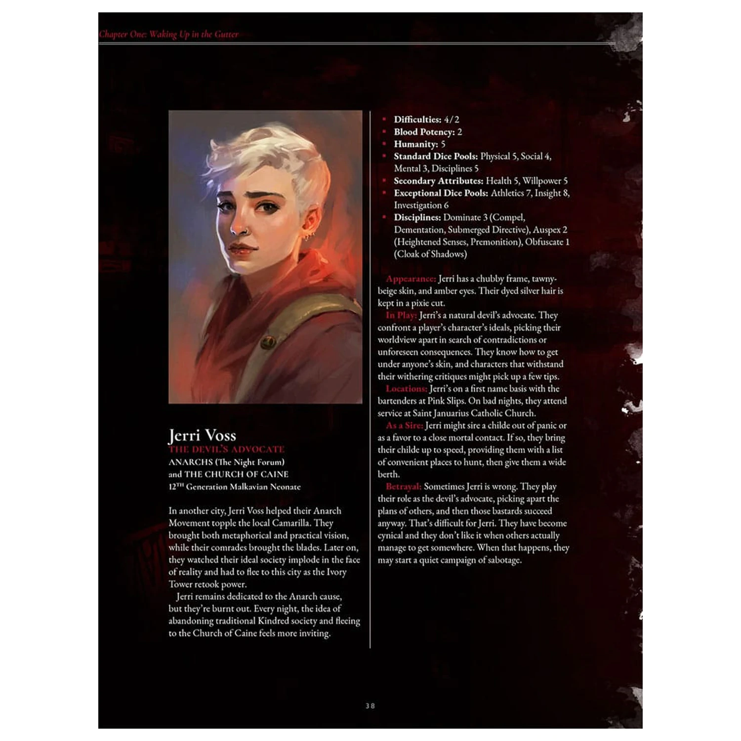 Vampire: The Masquerade 5th Edition RPG knjiga The Crimson Gutter Chronicle knjiga *angleška verzija* fotografija izdelka