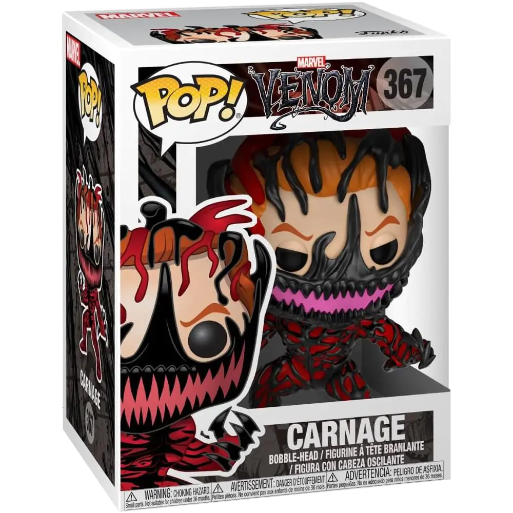 Venom POP! Marvel Vinyl figurica z nihajočo glavo Carnage 9 cm fotografija izdelka