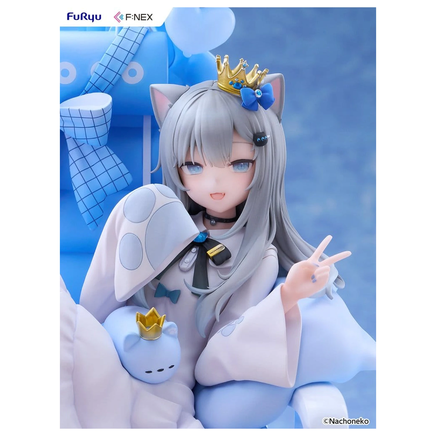 Virtual YouTuber F:NEX PVC figura 1/7 Nachoneko Birthday Ver. 24 cm fotografija izdelka