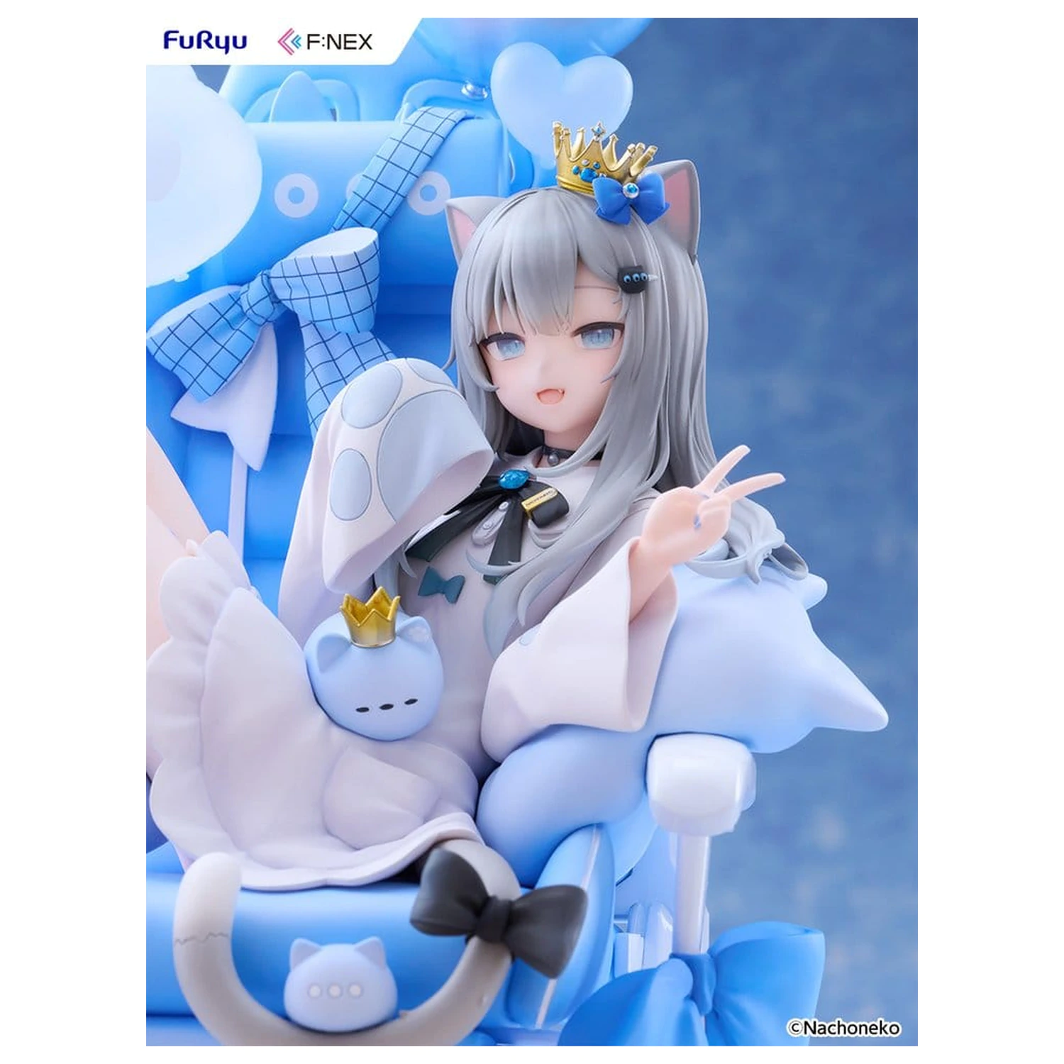 Virtual YouTuber F:NEX PVC figura 1/7 Nachoneko Birthday Ver. 24 cm fotografija izdelka