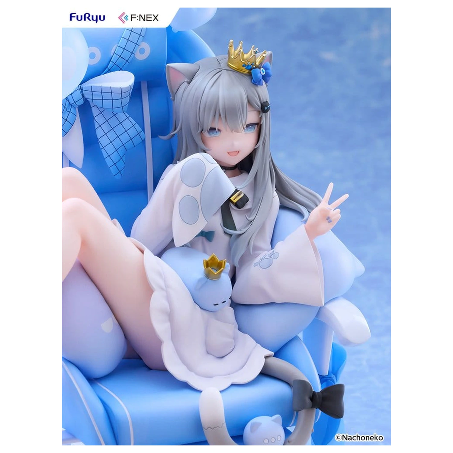 Virtual YouTuber F:NEX PVC figura 1/7 Nachoneko Birthday Ver. 24 cm fotografija izdelka