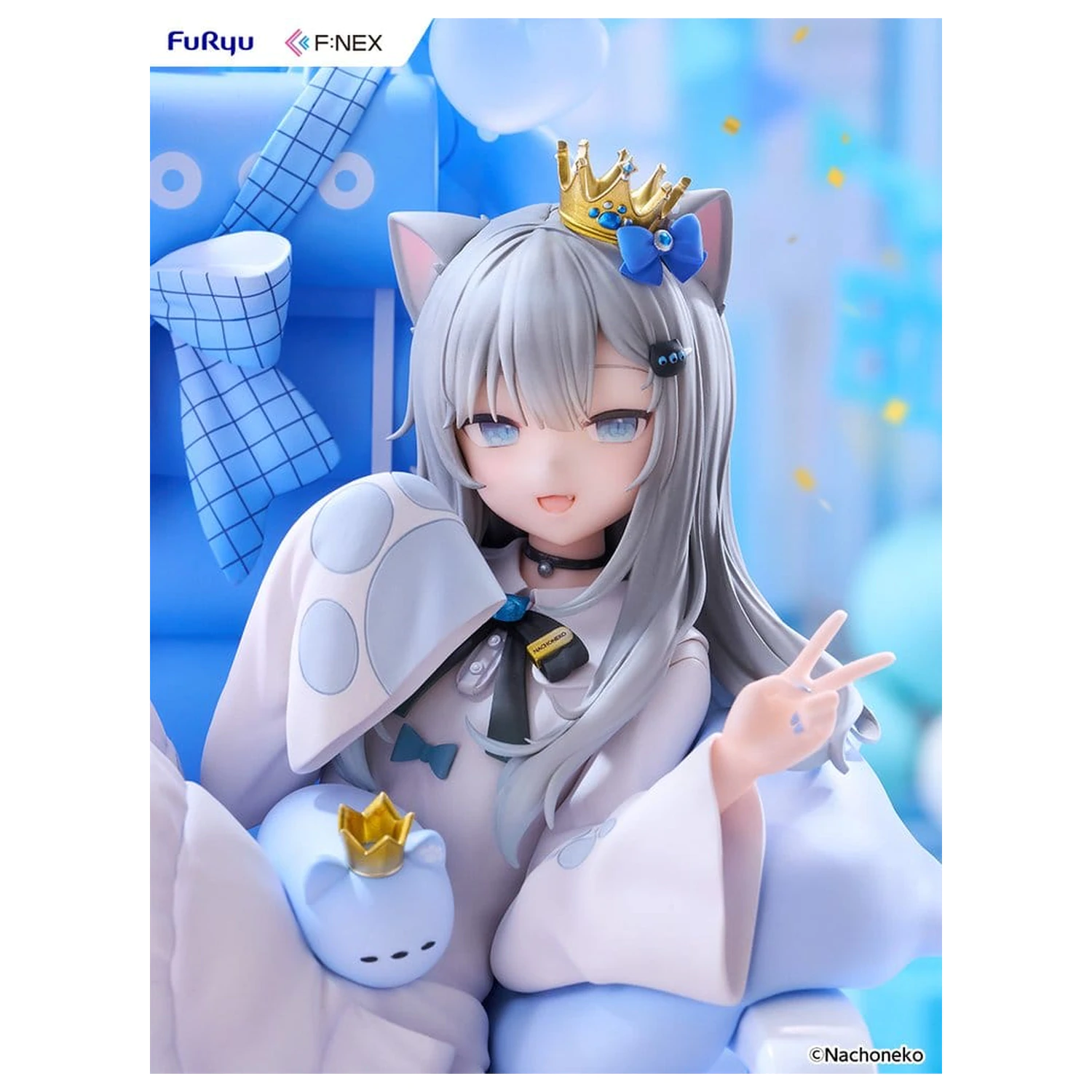 Virtual YouTuber F:NEX PVC figura 1/7 Nachoneko Birthday Ver. 24 cm fotografija izdelka