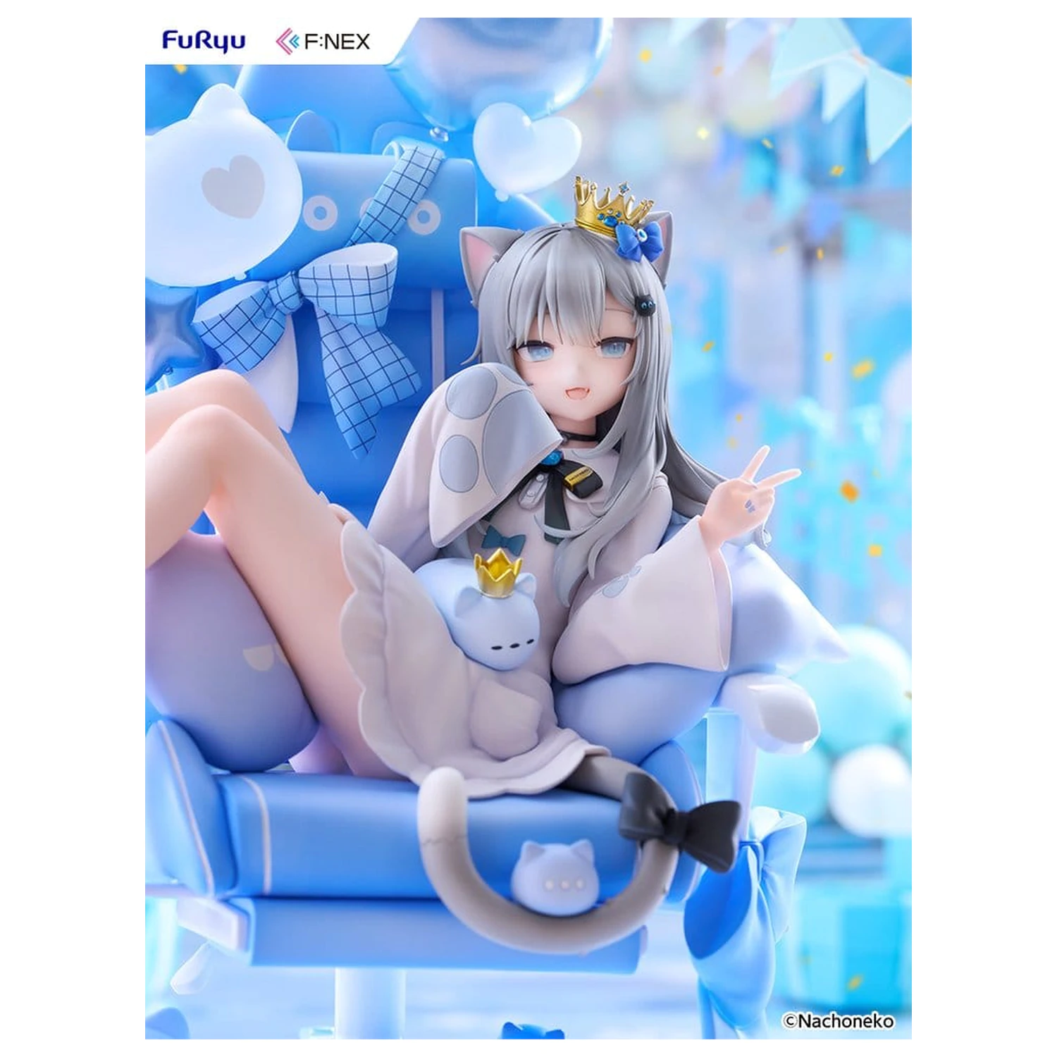 Virtual YouTuber F:NEX PVC figura 1/7 Nachoneko Birthday Ver. 24 cm fotografija izdelka