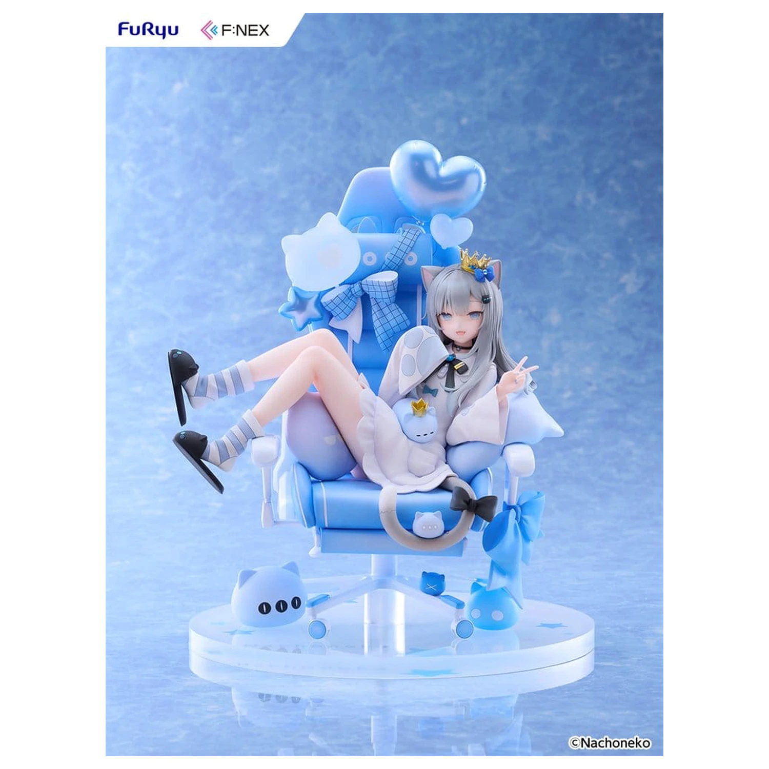 Virtual YouTuber F:NEX PVC figura 1/7 Nachoneko Birthday Ver. 24 cm fotografija izdelka