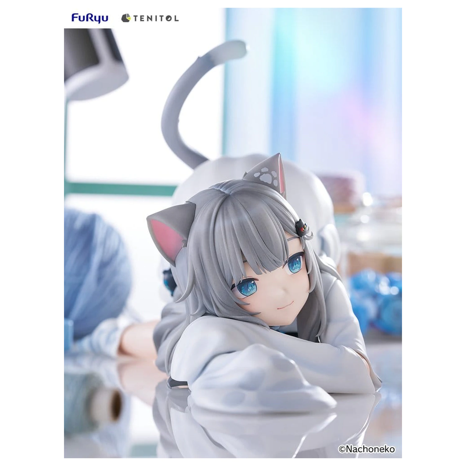 Virtual Youtuber Tenitol Big Noodle Stopper PVC figura Nachoneko 18 cm fotografija izdelka