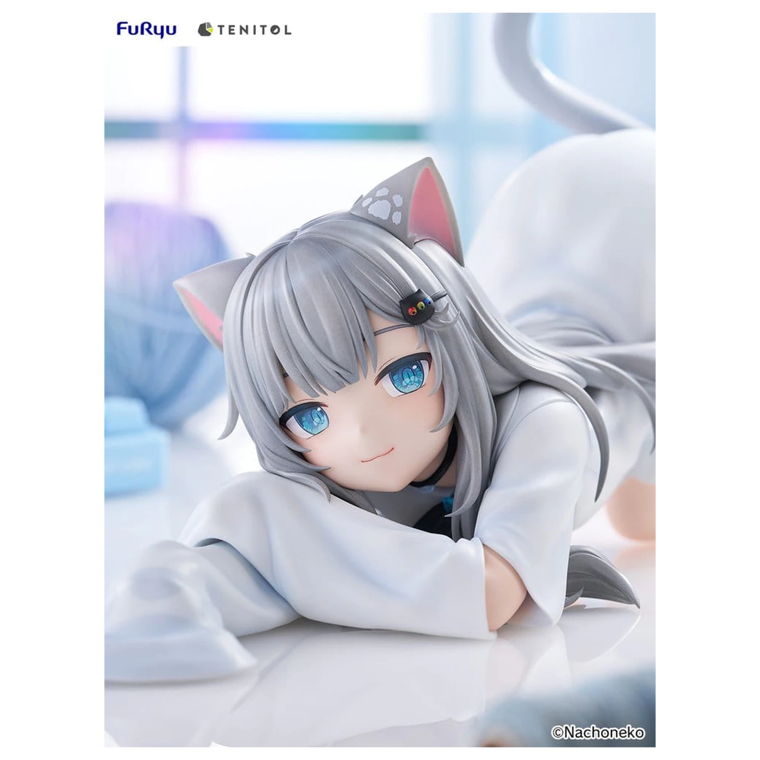 Virtual Youtuber Tenitol Big Noodle Stopper PVC figura Nachoneko 18 cm fotografija izdelka