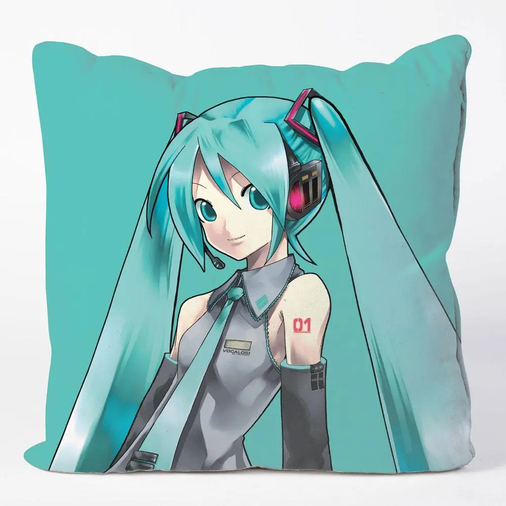 Prevleka za vzglavnik Vocaloid Hatsune Miku 50 x 50 cm fotografija izdelka