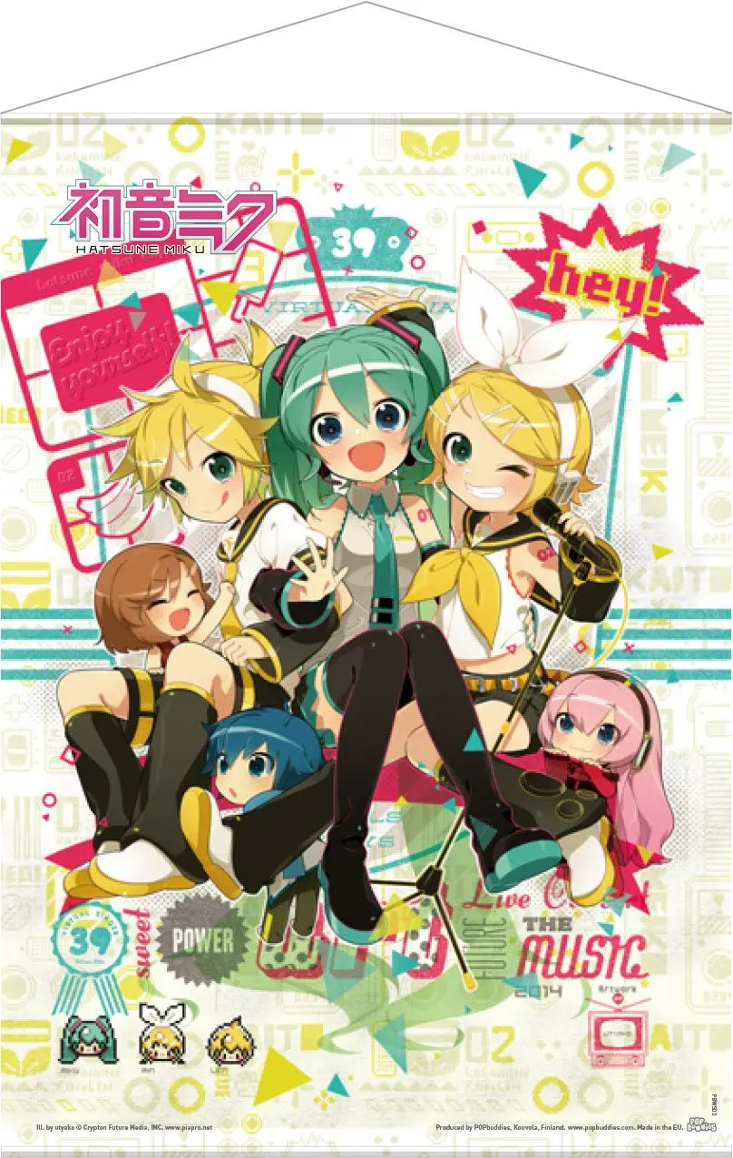 Vocaloid Stenska slika Hey! Piapro Characters 50 x 70 cm fotografija izdelka