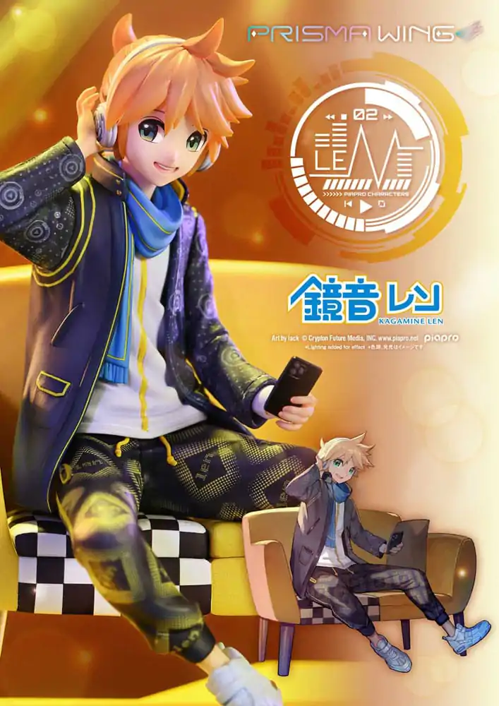 Vocaloid Piapro Characters Prisma Wing PVC Kip 1/7 Kagamine Len (Art by lack) 18 cm fotografija izdelka