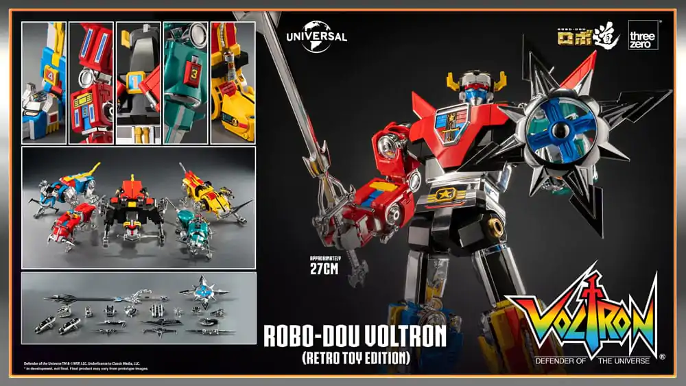 Voltron: Defender of the Universe Robo-Dou Akcijska Figura Voltron Retro Toy Edition 27 cm fotografija izdelka