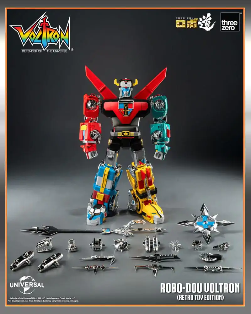 Voltron: Defender of the Universe Robo-Dou Akcijska Figura Voltron Retro Toy Edition 27 cm fotografija izdelka