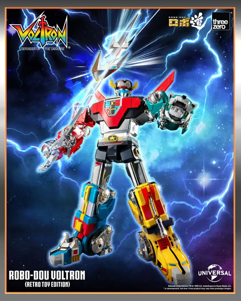 Voltron: Defender of the Universe Robo-Dou Akcijska Figura Voltron Retro Toy Edition 27 cm fotografija izdelka