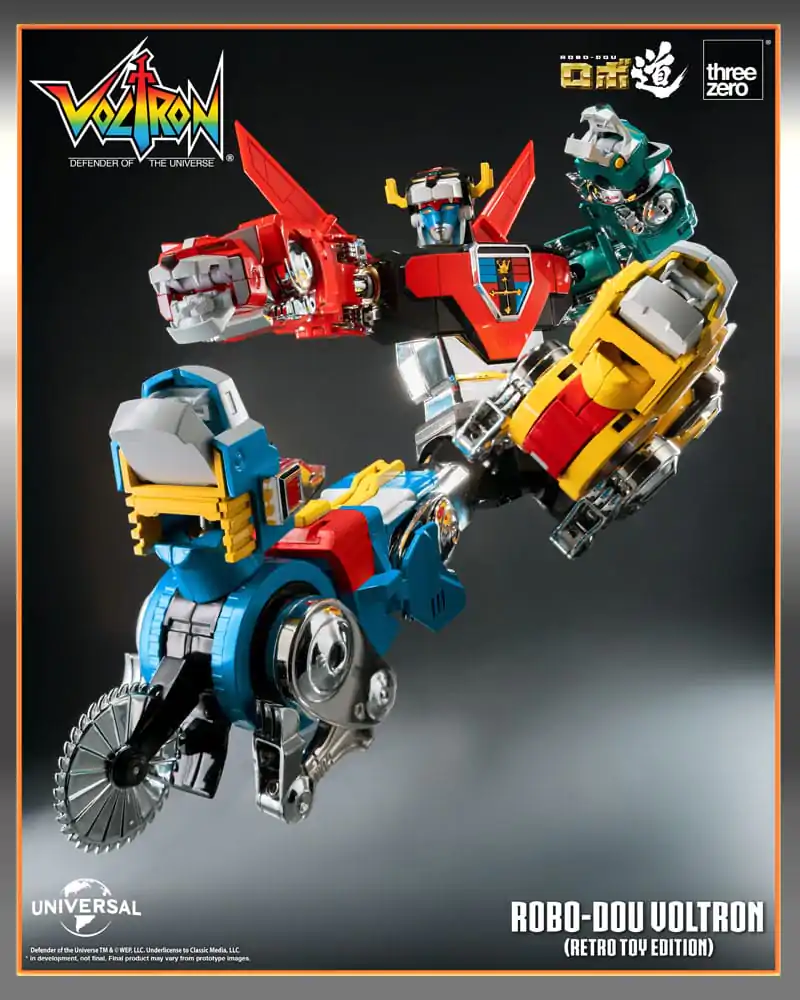 Voltron: Defender of the Universe Robo-Dou Akcijska Figura Voltron Retro Toy Edition 27 cm fotografija izdelka