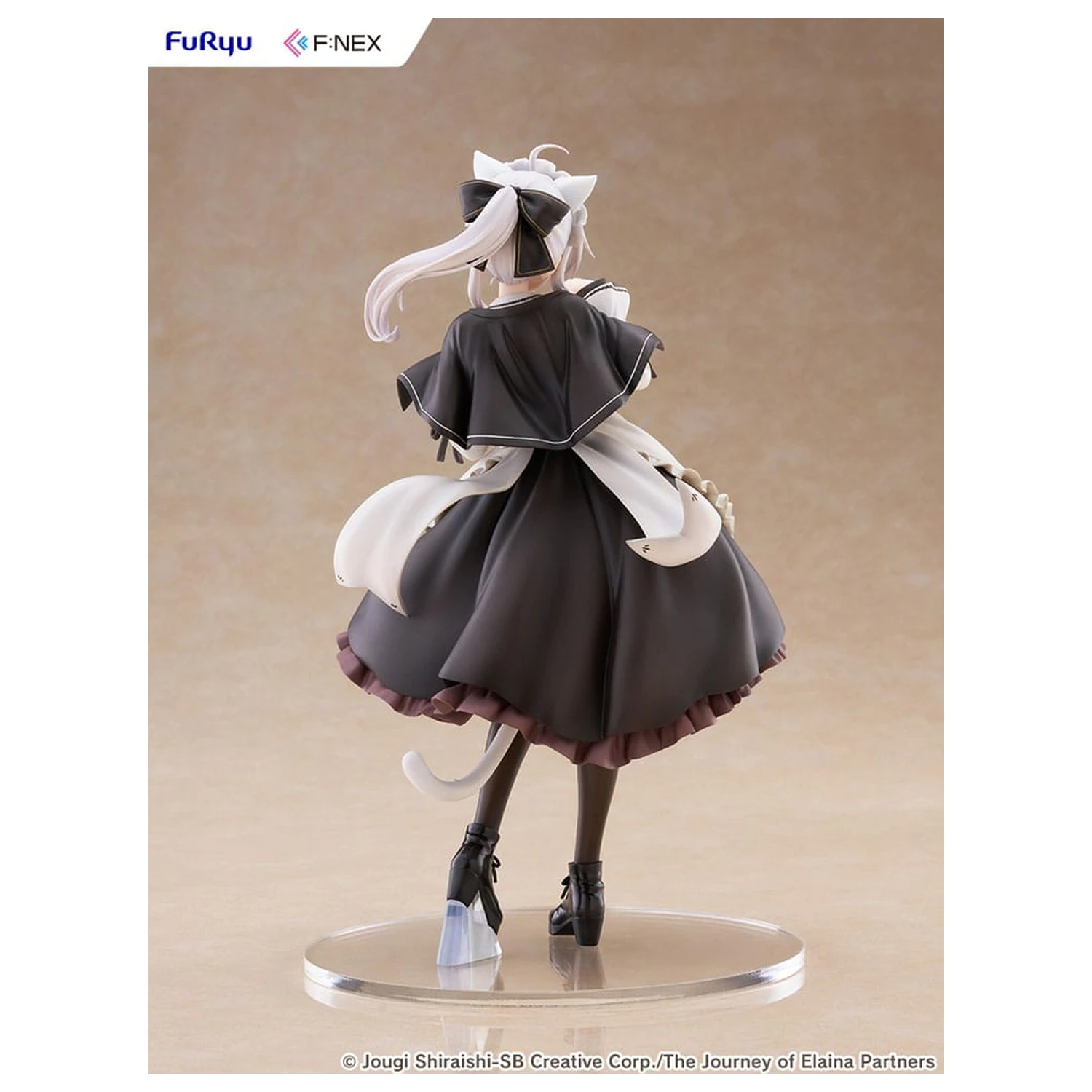 Wandering Witch: The Journey of Elaina F:NEX PVC kip 1/7 Elaina Maid kostum z mačjimi ušesi Ver. 24 cm fotografija izdelka