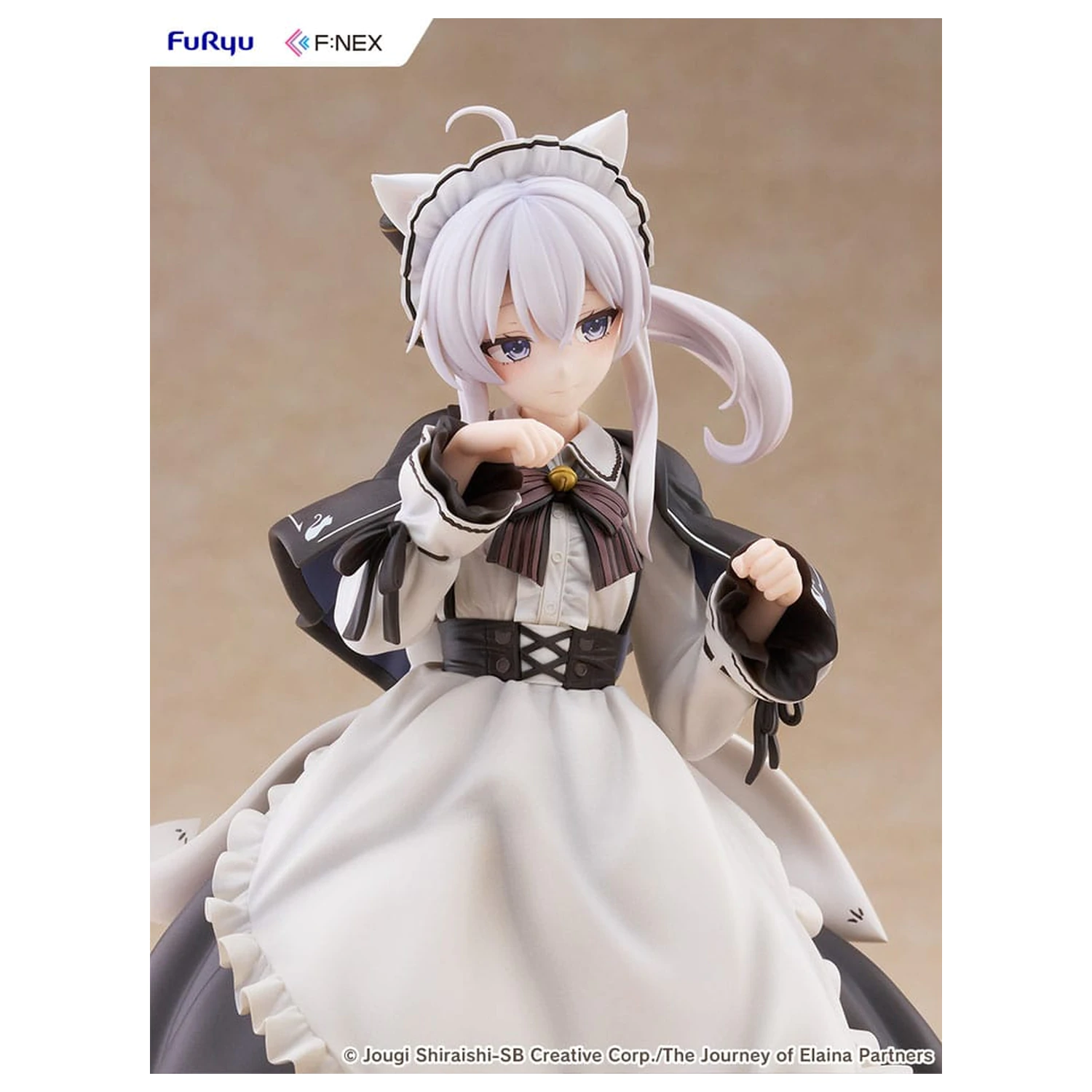 Wandering Witch: The Journey of Elaina F:NEX PVC kip 1/7 Elaina Maid kostum z mačjimi ušesi Ver. 24 cm fotografija izdelka