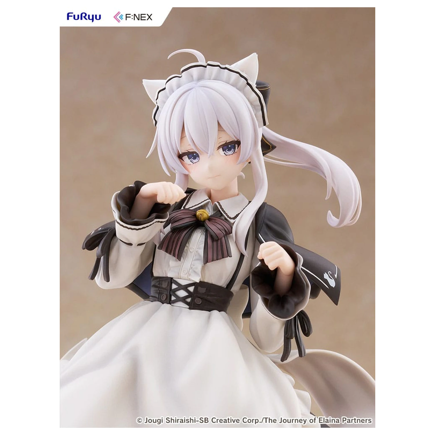 Wandering Witch: The Journey of Elaina F:NEX PVC kip 1/7 Elaina Maid kostum z mačjimi ušesi Ver. 24 cm fotografija izdelka