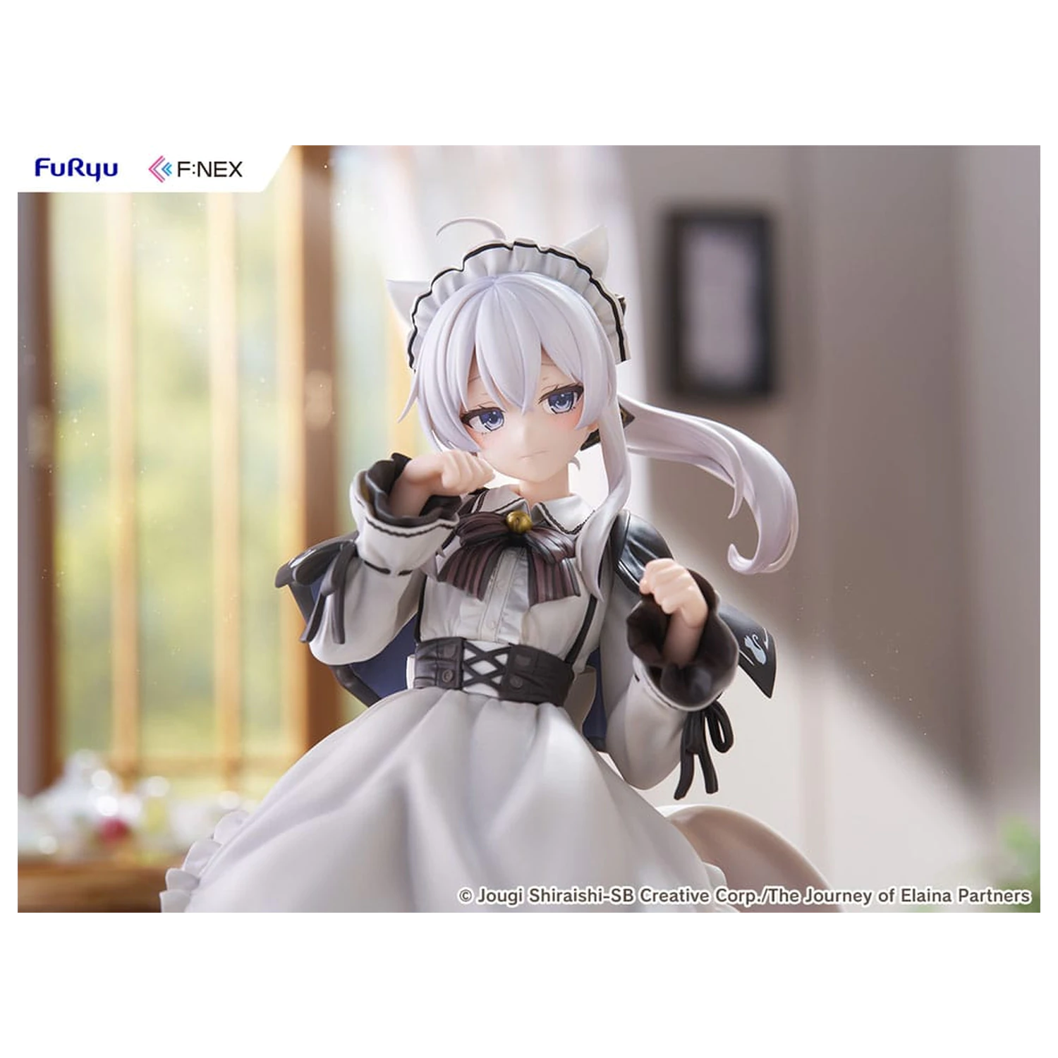 Wandering Witch: The Journey of Elaina F:NEX PVC kip 1/7 Elaina Maid kostum z mačjimi ušesi Ver. 24 cm fotografija izdelka