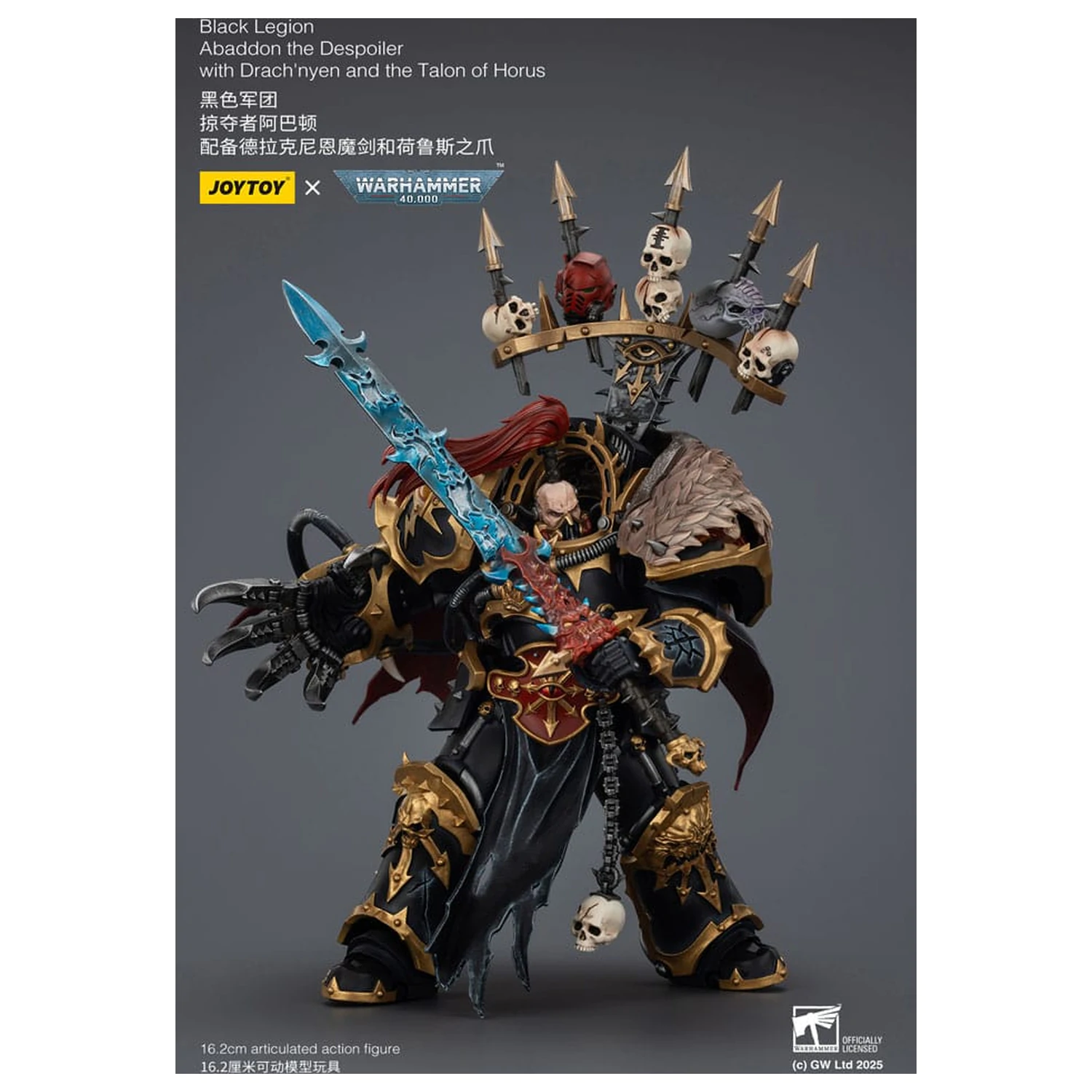 Warhammer 40,000 Akcijska figura Black Legion Abaddon the Despoiler with Drach'nyen and the Talo 16 cm fotografija izdelka