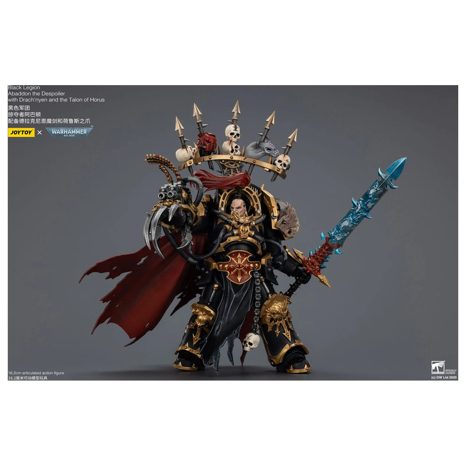 Warhammer 40,000 Akcijska figura Black Legion Abaddon the Despoiler with Drach'nyen and the Talo 16 cm fotografija izdelka