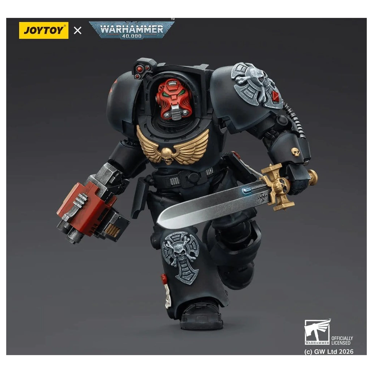 Warhammer 40,000 Akcijska figura Black Templars Terminator 1 z Power Sword in Storm Bolter 14 cm fotografija izdelka