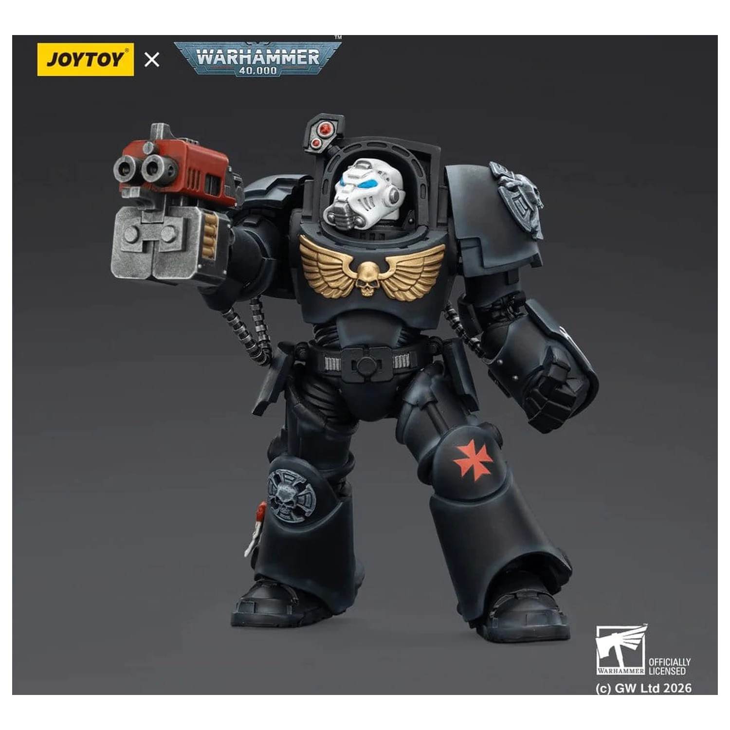 Warhammer 40,000 Akcijska figura Black Templars Terminator 2 z Power Fist in Storm Bolter 14 cm fotografija izdelka