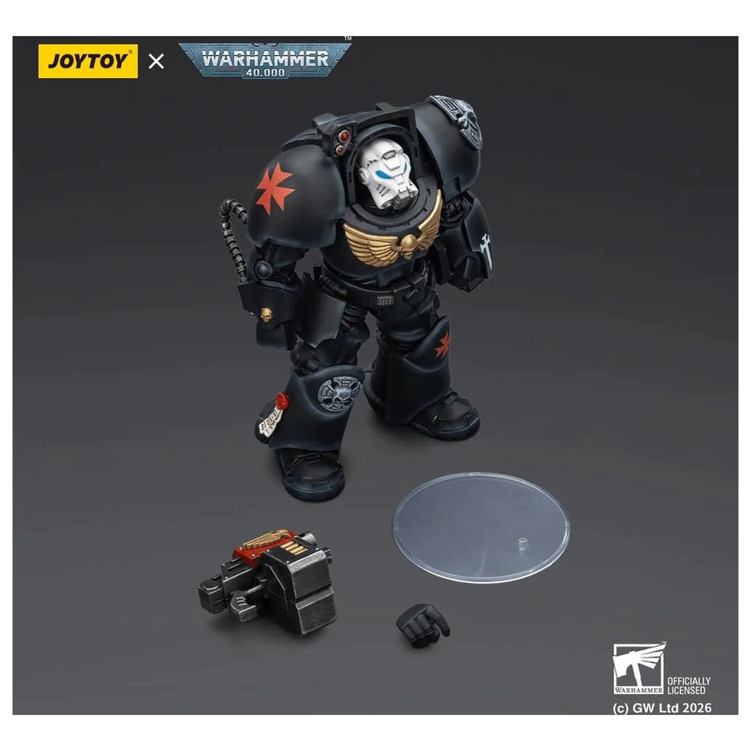 Warhammer 40,000 Akcijska figura Black Templars Terminator 2 z Power Fist in Storm Bolter 14 cm fotografija izdelka