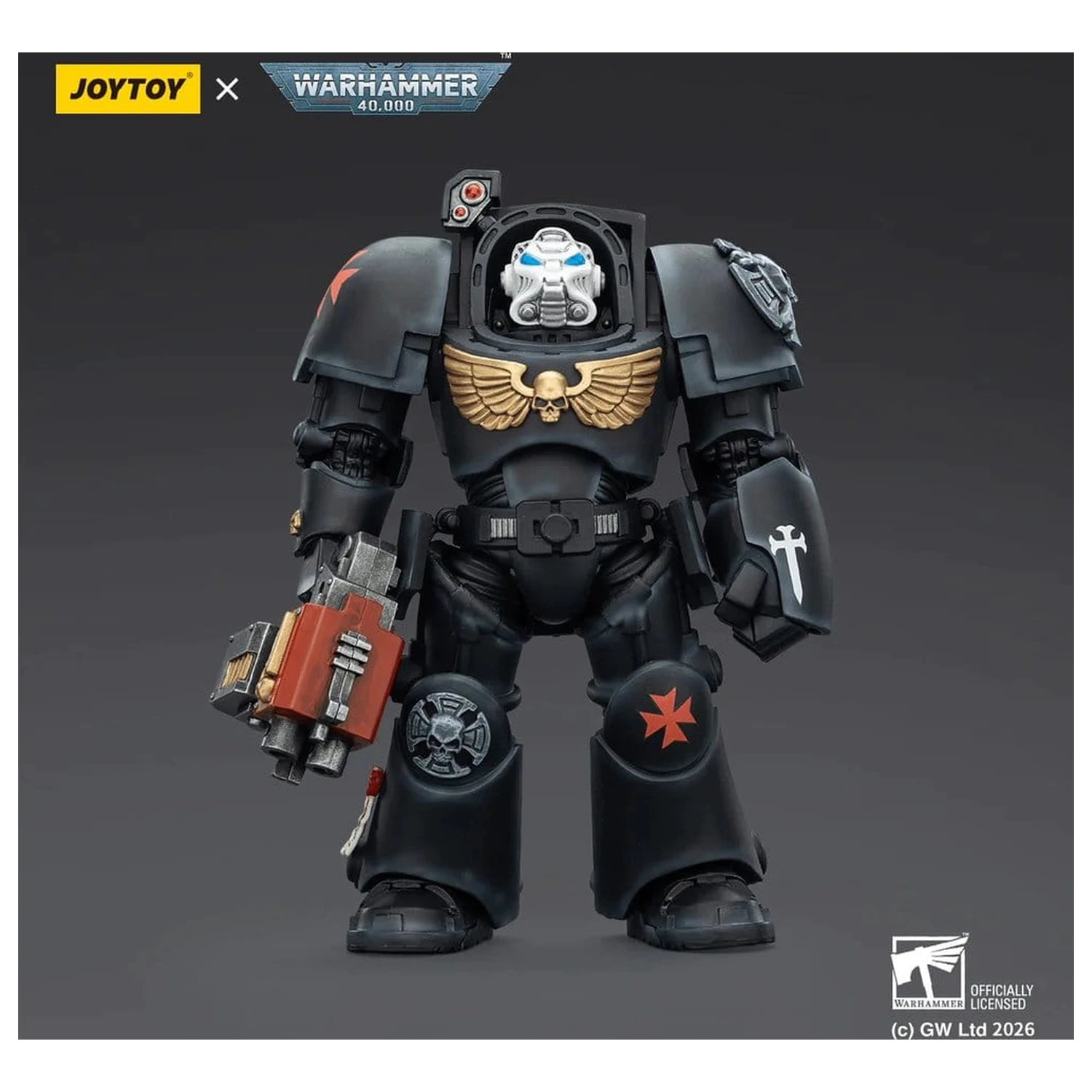Warhammer 40,000 Akcijska figura Black Templars Terminator 2 z Power Fist in Storm Bolter 14 cm fotografija izdelka