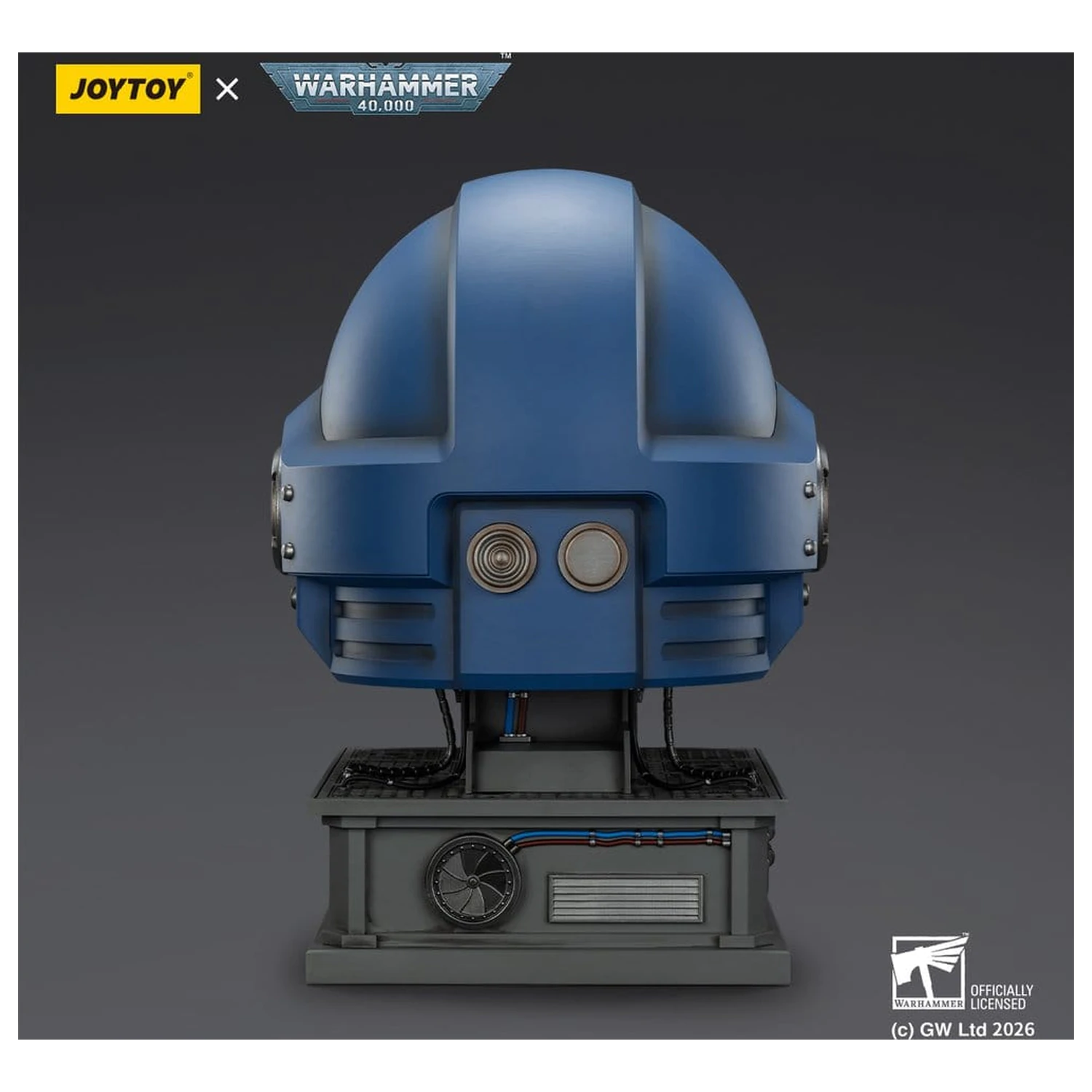 Warhammer 40,000 Captain MkX Čelada & Stojalo za prikaz Ultramarines 44 cm fotografija izdelka