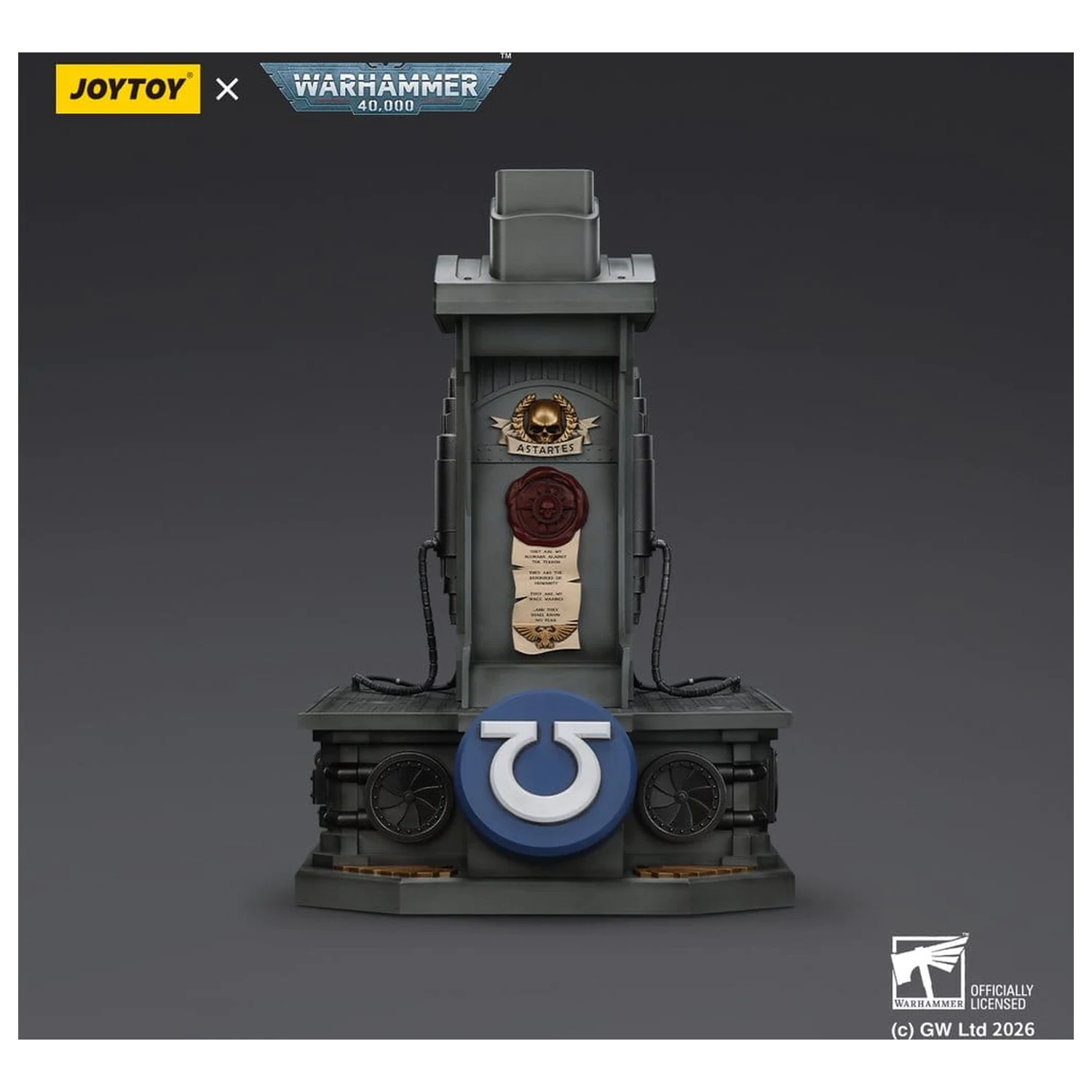 Warhammer 40,000 Captain MkX Čelada & Stojalo za prikaz Ultramarines 44 cm fotografija izdelka