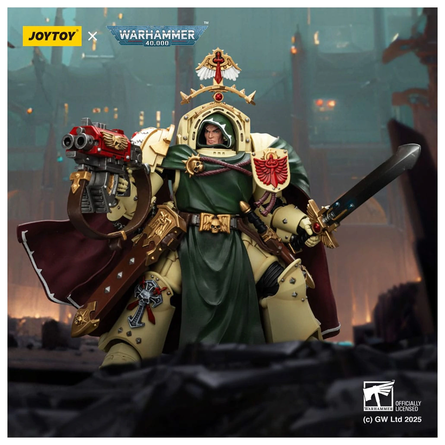 Warhammer 40,000: Dark Angels akcijska figura Belial Grand Master of The Deathwing With the Sword of Silence and Storm Bolter 14 cm fotografija izdelka