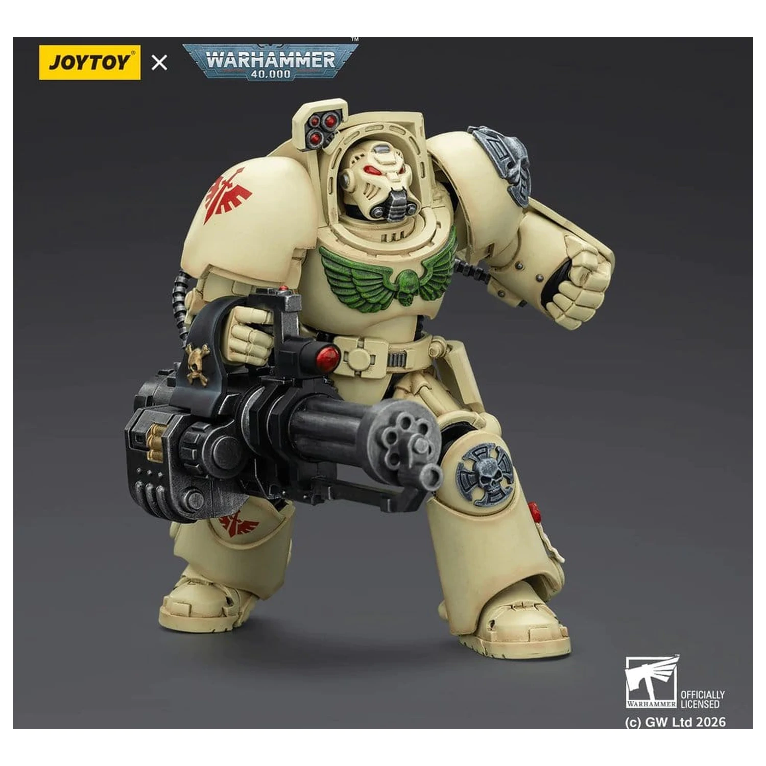 Warhammer 40,000 Akcijska figura Dark Angels Deathwing Terminator 3 z Power Fist in Assault Cannon 14 cm fotografija izdelka