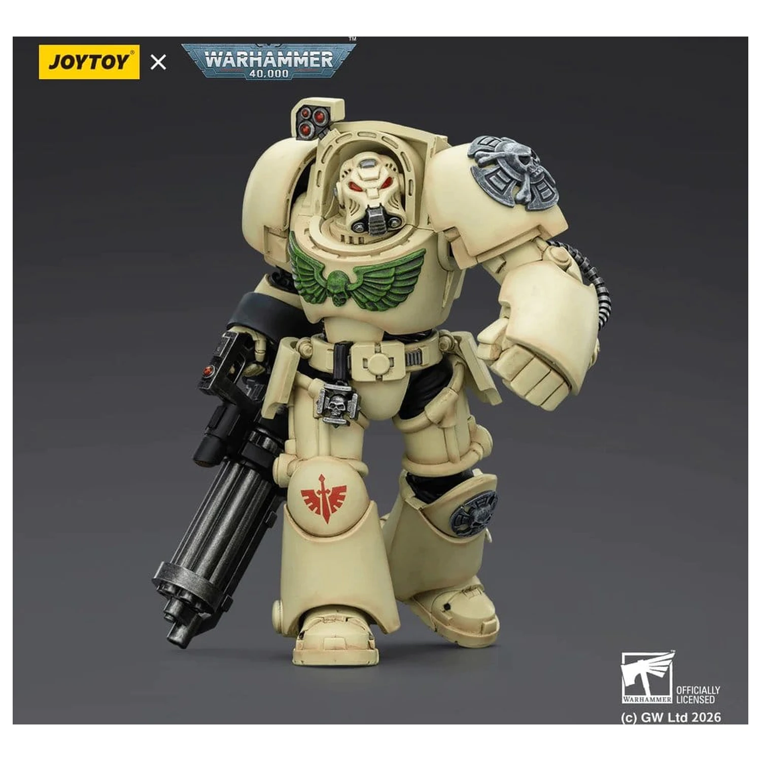 Warhammer 40,000 Akcijska figura Dark Angels Deathwing Terminator 3 z Power Fist in Assault Cannon 14 cm fotografija izdelka