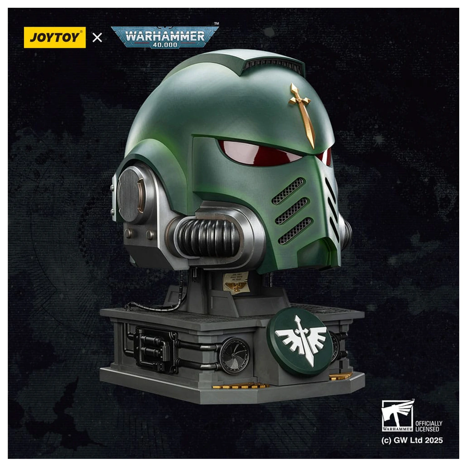 Warhammer 40,000: Dark Angels MkX čelada in stojalo za prikaz 44 cm fotografija izdelka