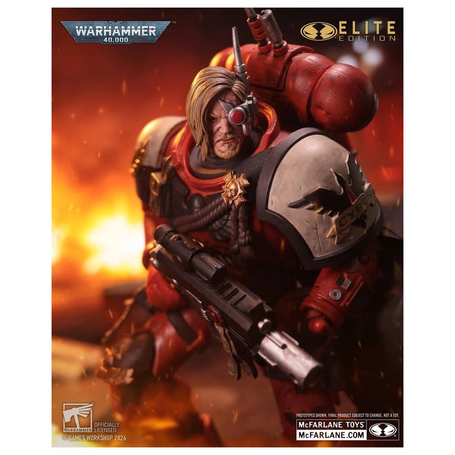 Warhammer 40,000 Dawn of War McFarlane Elite Edition akcijska figura Captain Cyrus (Dawn of War 4) 20 cm fotografija izdelka