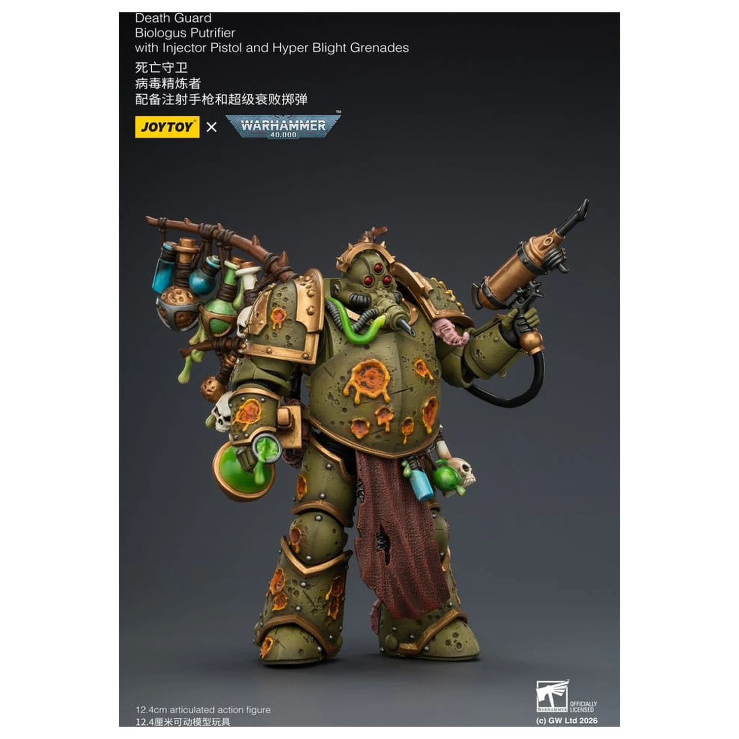 Warhammer 40,000 Akcijska figura Death Guard Biologus Putrifier 12 cm fotografija izdelka