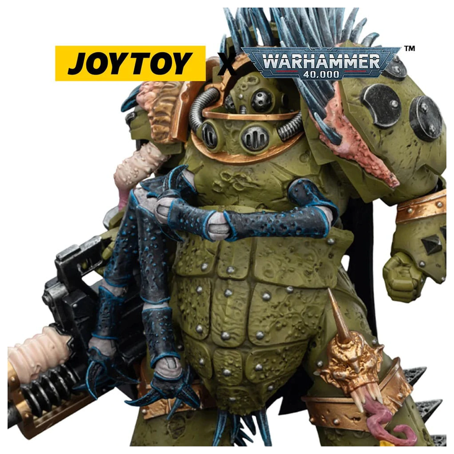 Warhammer 40,000 Action Figure Death Guard Blightlord Terminator 1 z Reaper Autocannon in Bubotic Blades 14 cm fotografija izdelka