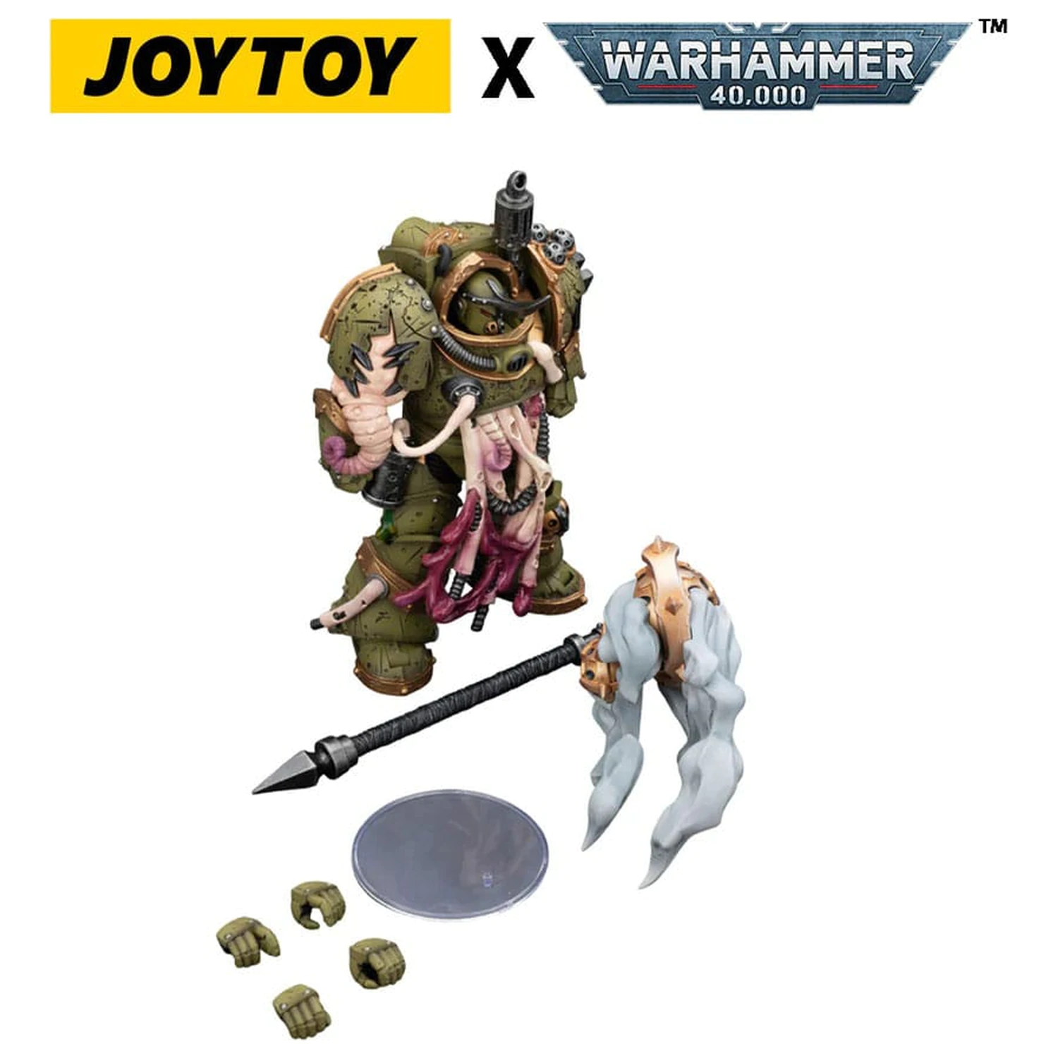 Warhammer 40,000 Action Figura Death Guard Blightlord Terminator 2 with Flail of Corruption 14 cm fotografija izdelka