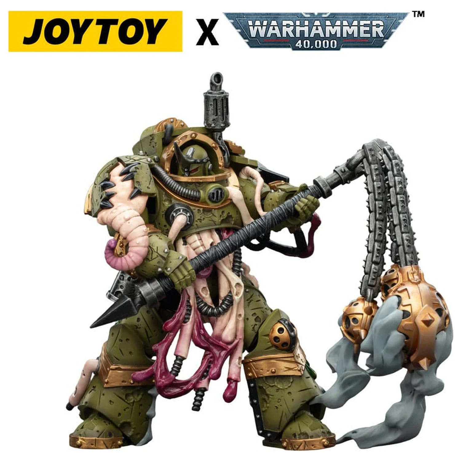 Warhammer 40,000 Action Figura Death Guard Blightlord Terminator 2 with Flail of Corruption 14 cm fotografija izdelka