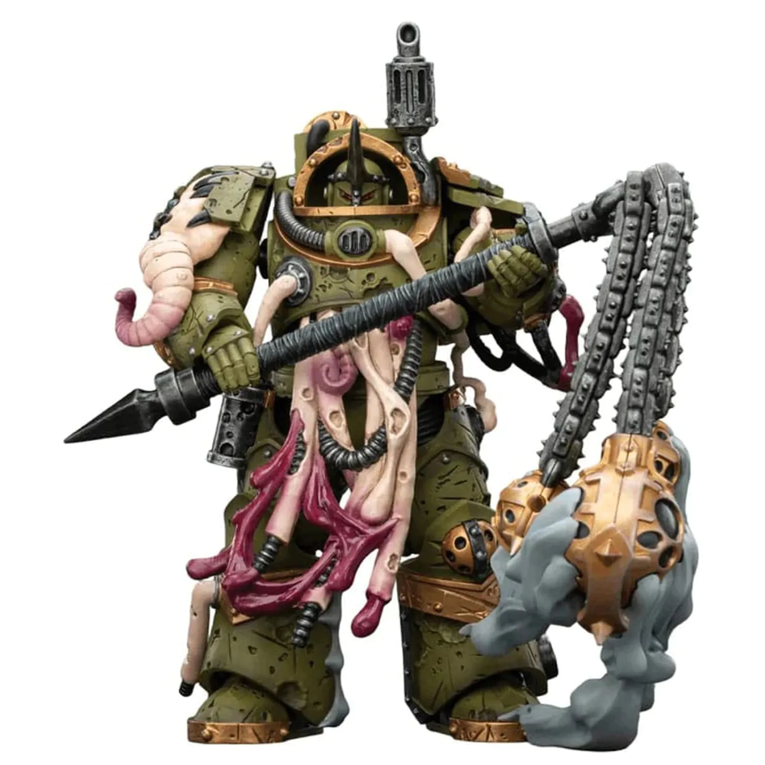 Warhammer 40,000 Action Figura Death Guard Blightlord Terminator 2 with Flail of Corruption 14 cm fotografija izdelka