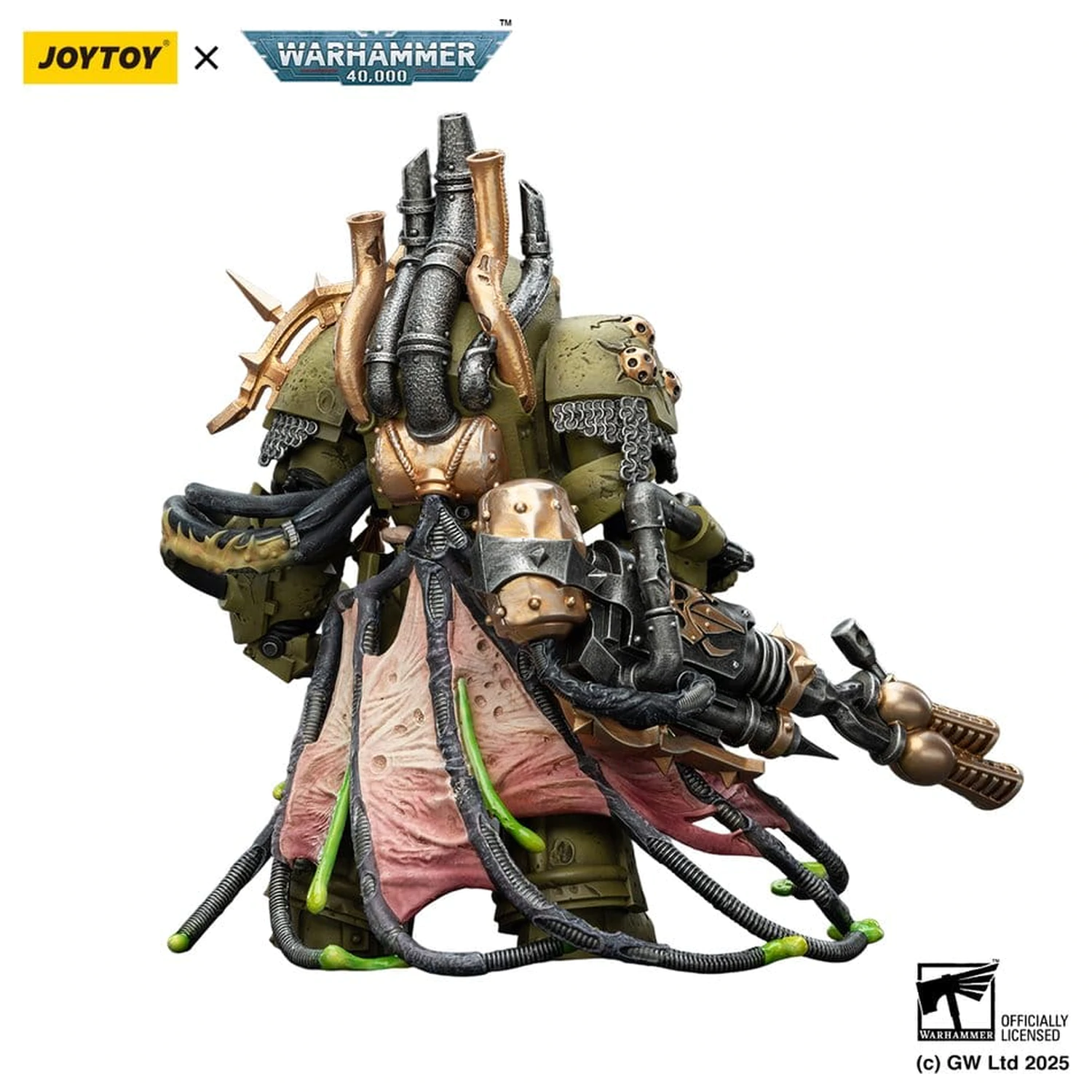 Warhammer 40,000 figurica Death Guard Lord of Virulence z Power Fist in Twin Plague Spewer 14 cm fotografija izdelka