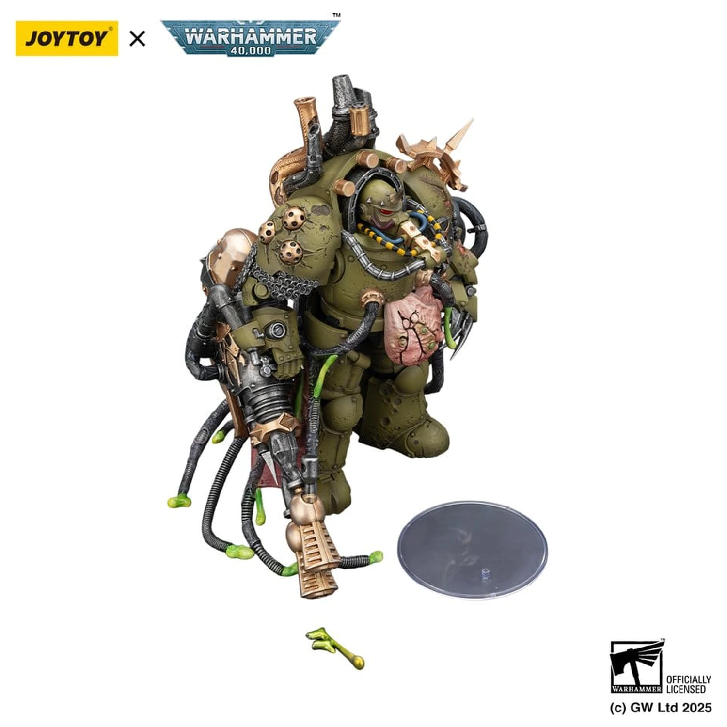 Warhammer 40,000 figurica Death Guard Lord of Virulence z Power Fist in Twin Plague Spewer 14 cm fotografija izdelka