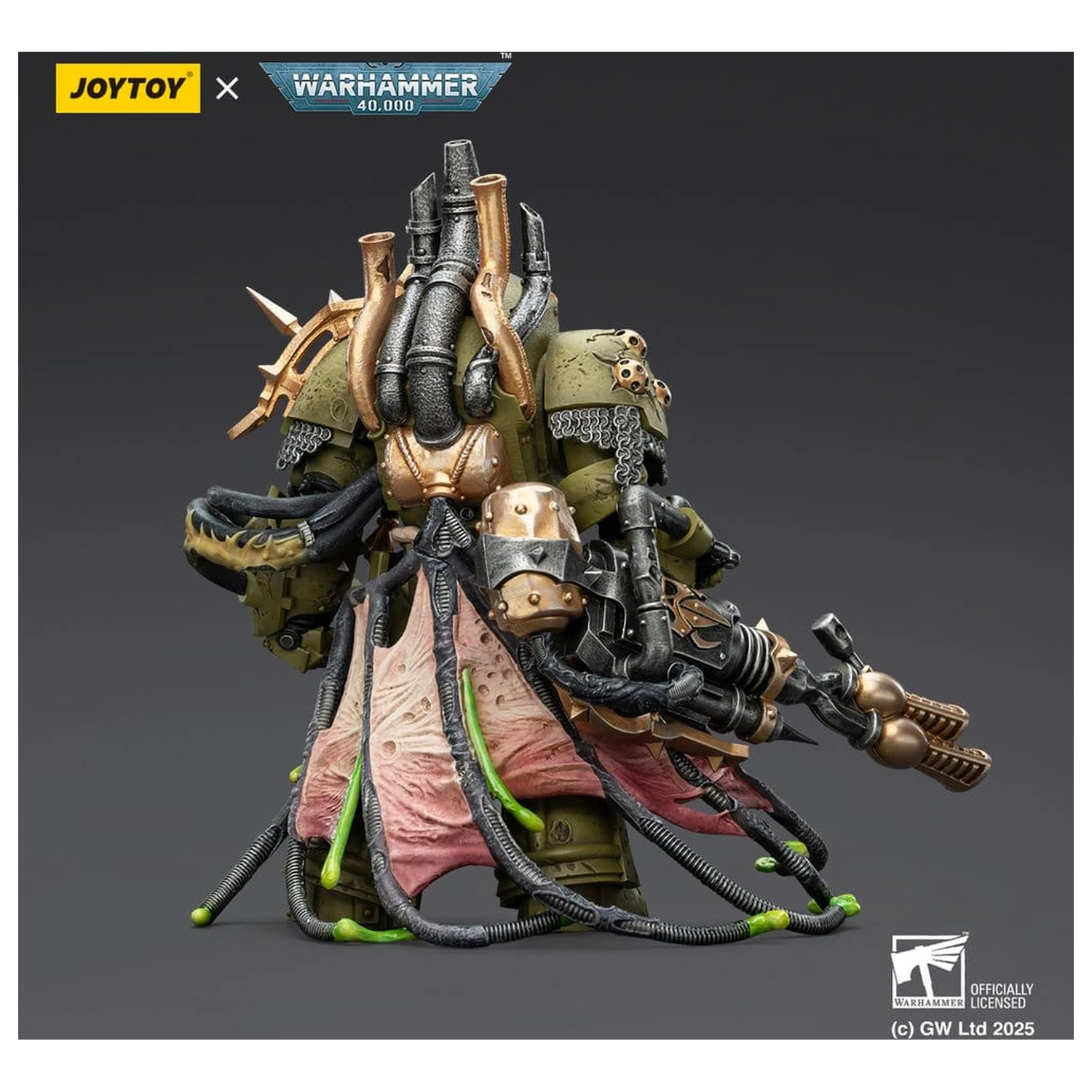 Warhammer 40,000 figurica Death Guard Lord of Virulence z Power Fist in Twin Plague Spewer 14 cm fotografija izdelka