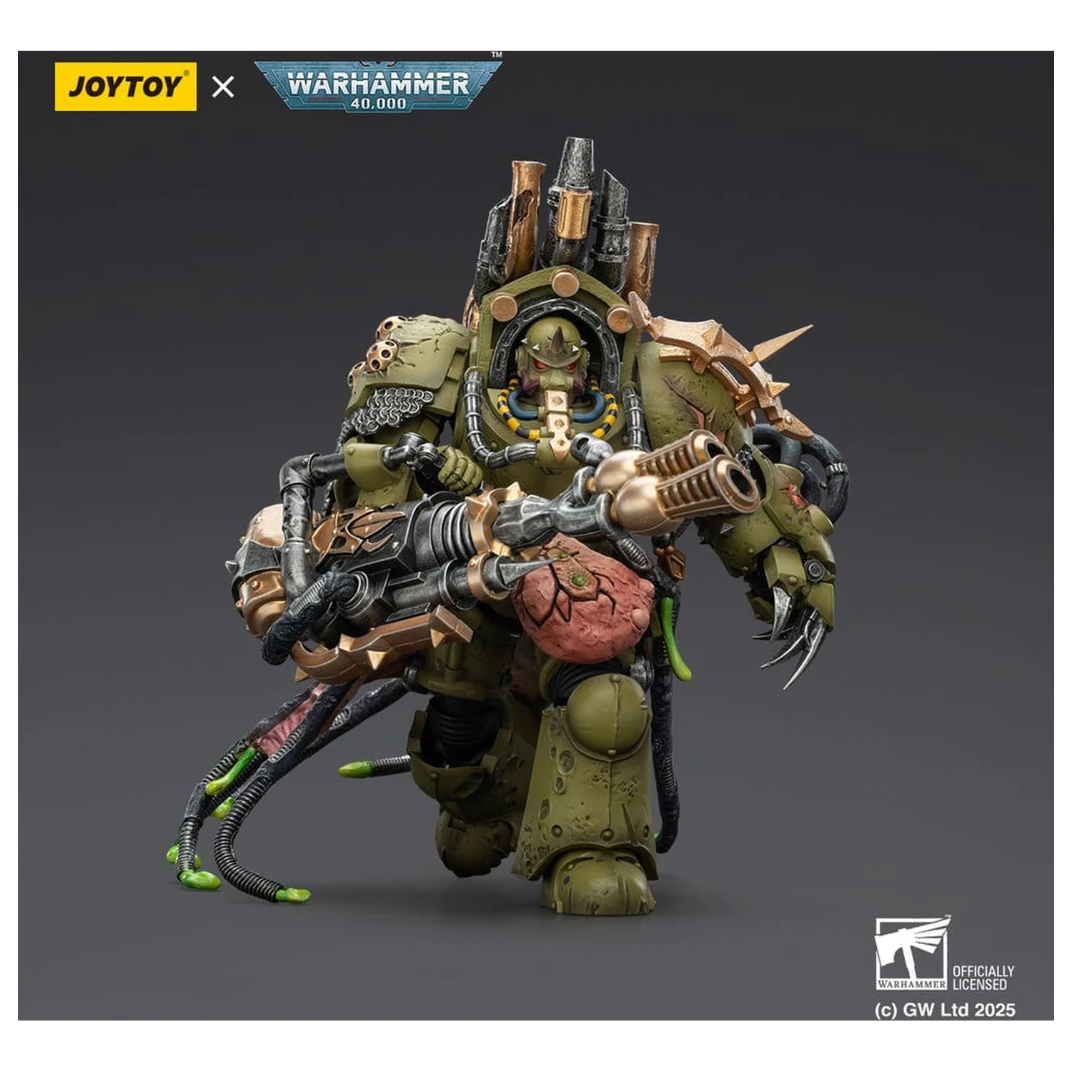 Warhammer 40,000 figurica Death Guard Lord of Virulence z Power Fist in Twin Plague Spewer 14 cm fotografija izdelka