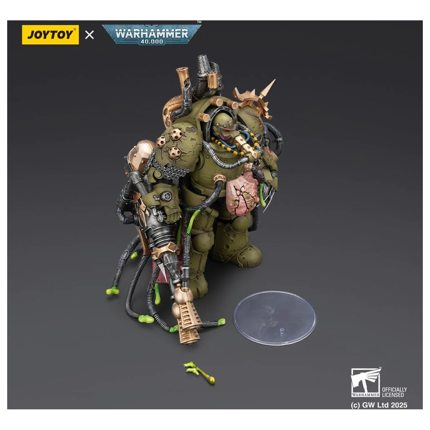 Warhammer 40,000 figurica Death Guard Lord of Virulence z Power Fist in Twin Plague Spewer 14 cm fotografija izdelka