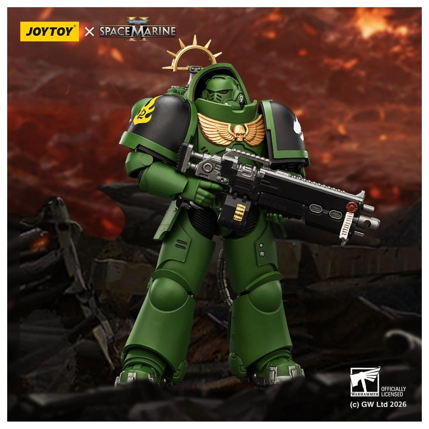 Warhammer 40,000 Akcijska figura Igra Edicija Salamanders Heavy Intercessor 13 cm fotografija izdelka