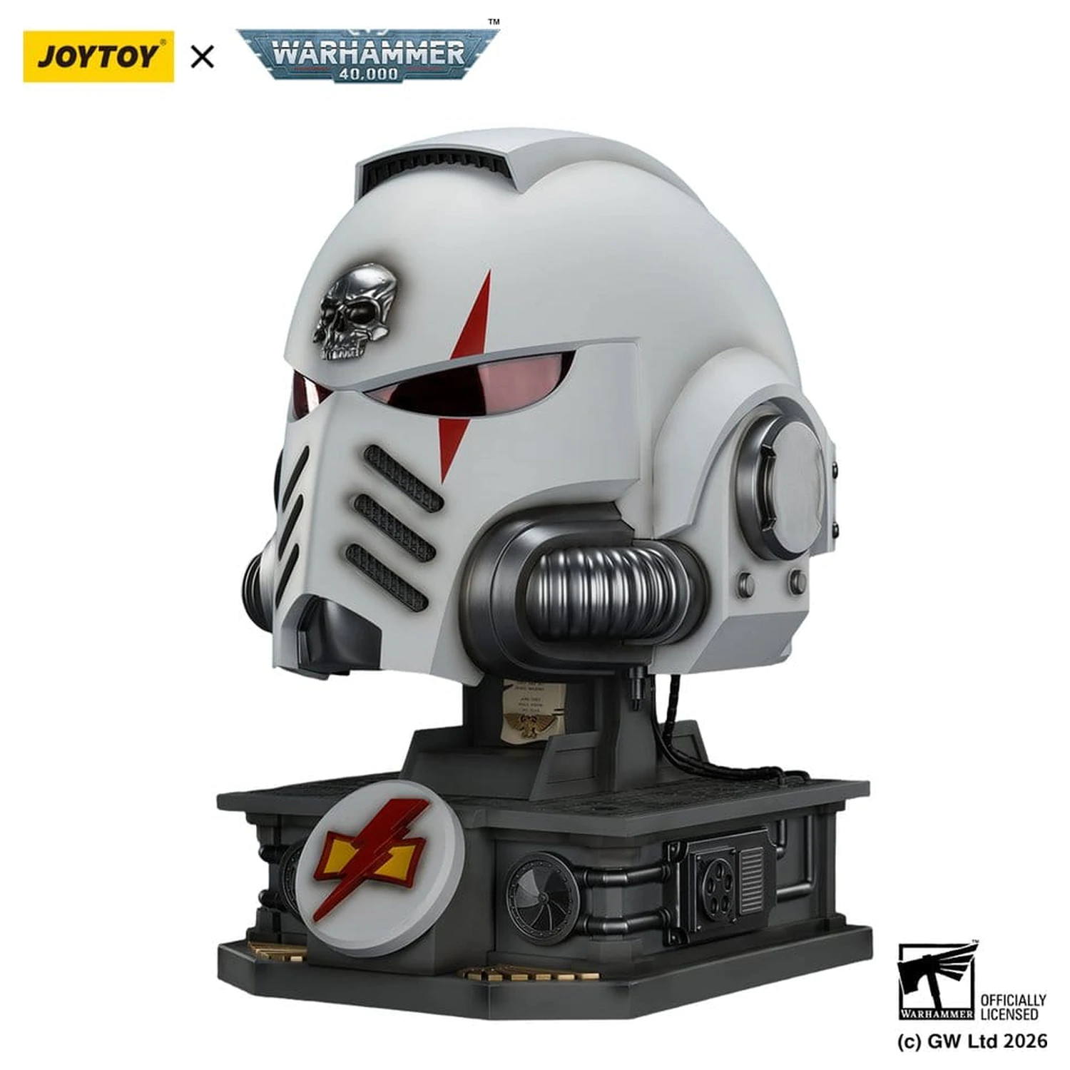 Warhammer 40,000 čelada s stojalom za prikaz White Scars MkX 44 cm fotografija izdelka